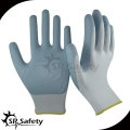 SRSAFETY 13 Gauge gestrickt Nylon beschichtet grau normale Schaum Nitril Handschuhe, atmungsaktive Sicherheit Arbeit